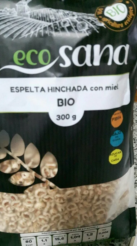 Espelta hinchada con miel bio