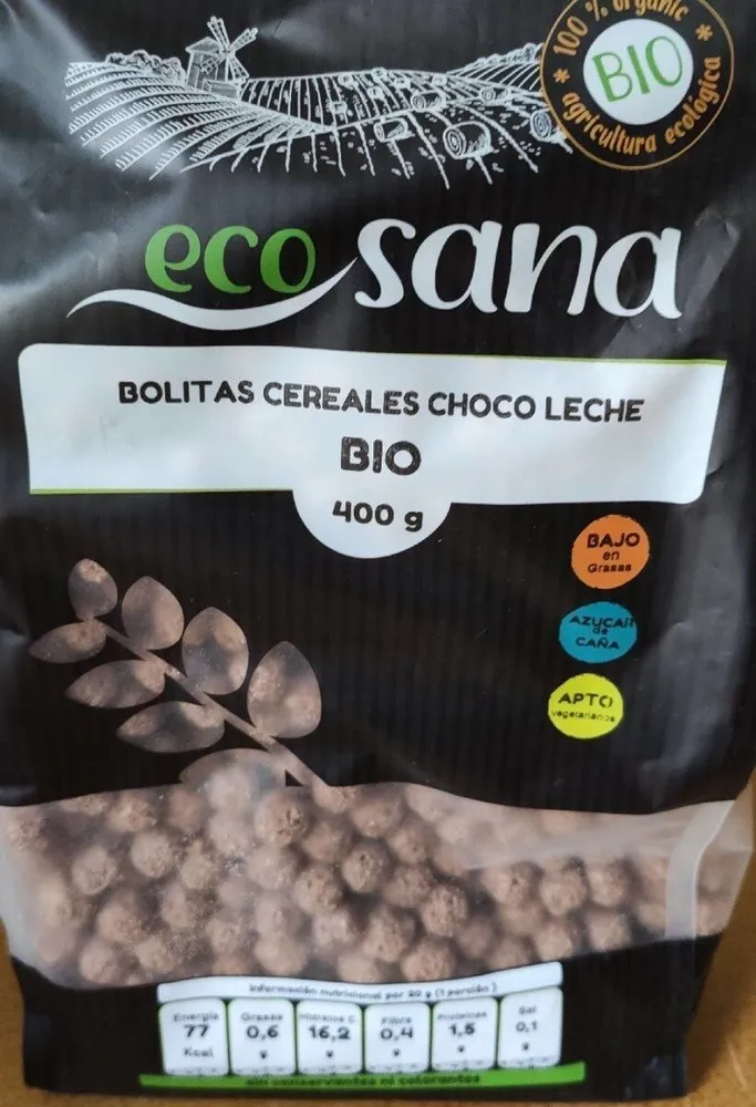 Bolitas cereales choco leche bio