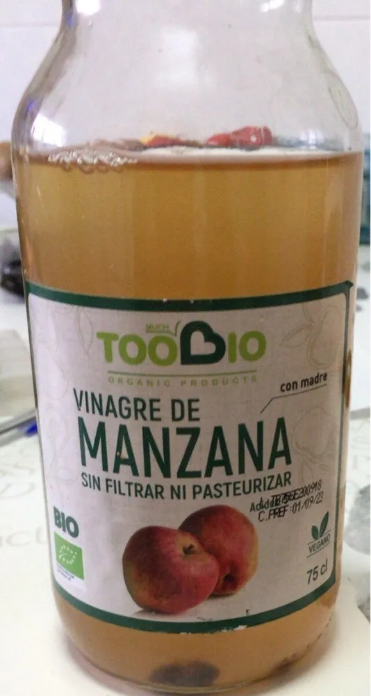 Vinagre de manzana, sin filtrar ni pasturizar