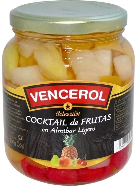 Cocktail de frutas en almíbar ligero