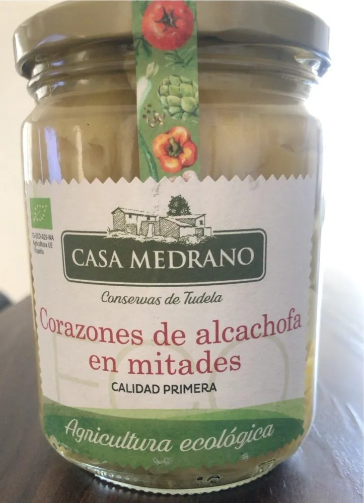 Corazones de alcachofa en mitades