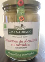 Corazones de alcachofa en mitades