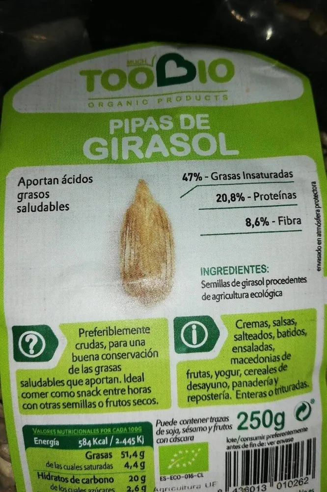 Pipas de girasol