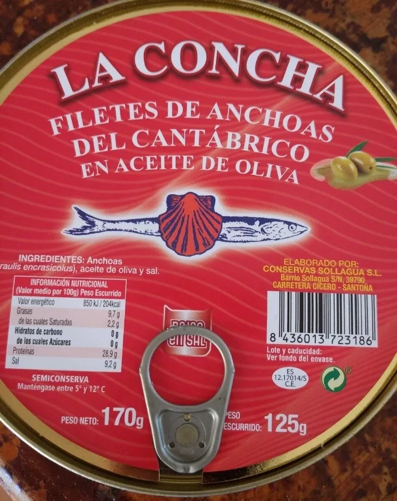 Filetes de anchoa del Cantábrico