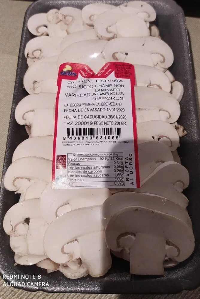 Champiñón laminado