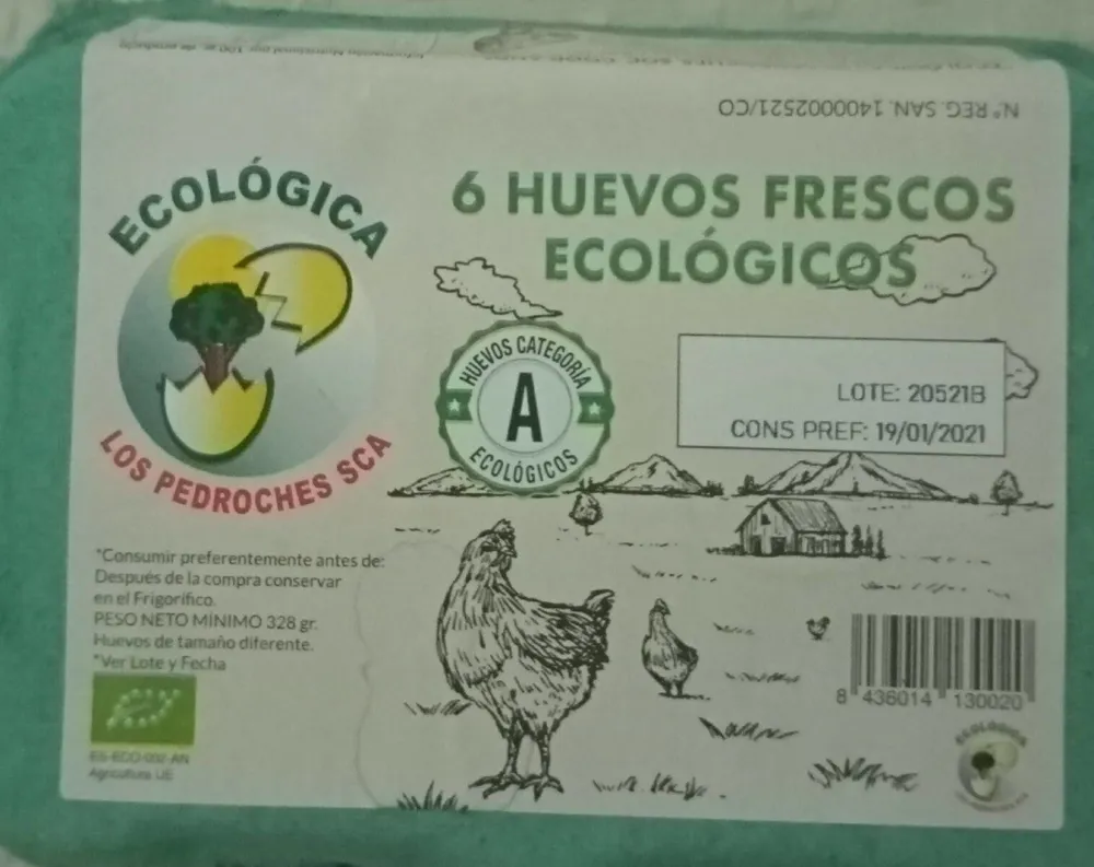 Huevos frescos de producción ecológica