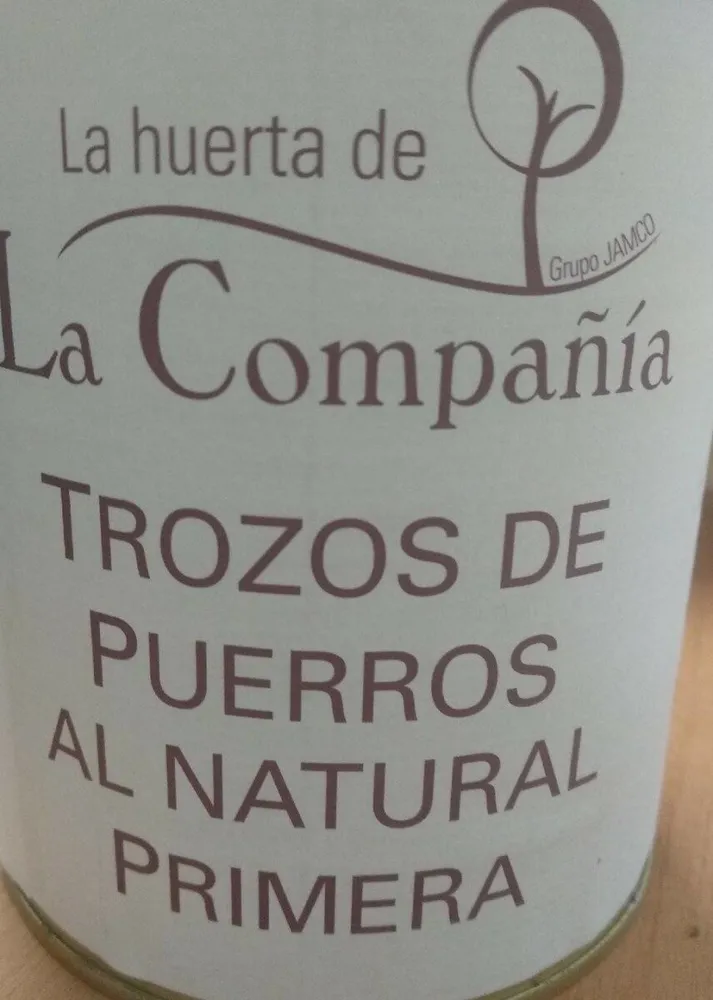 Trozos de puerros al natural