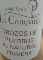 Trozos de puerros al natural