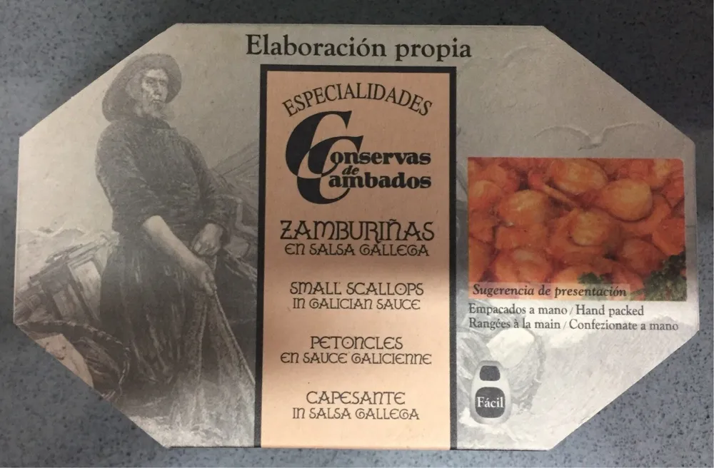 Zamburiñas en salsa gallega