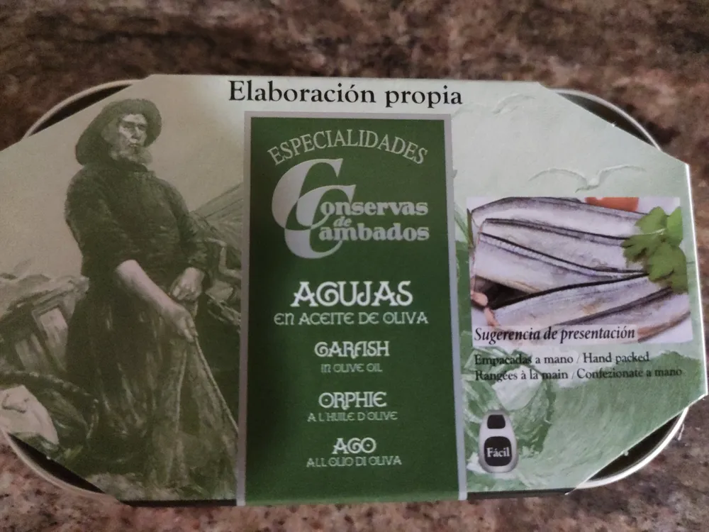 Agujas en aceite de oliva