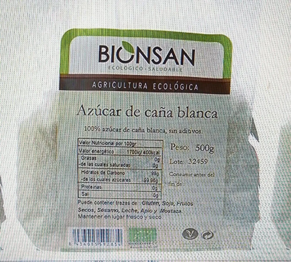 Azúcar de caña blanca