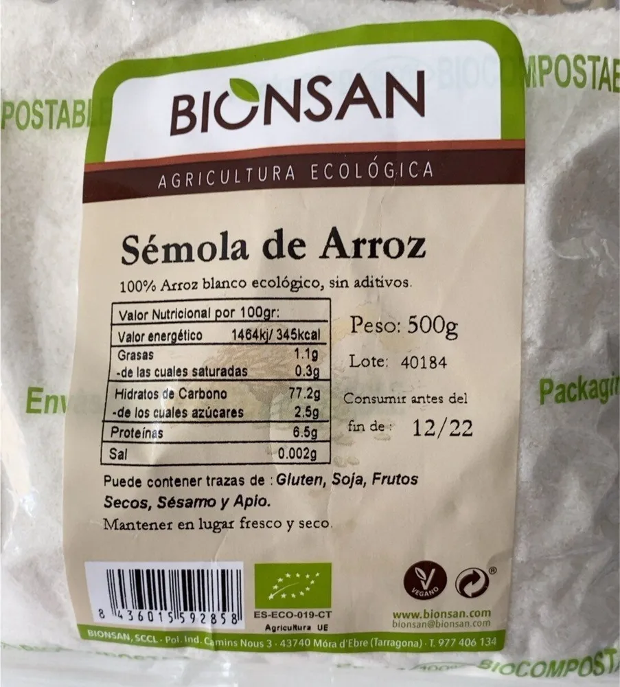 Semola de arroz