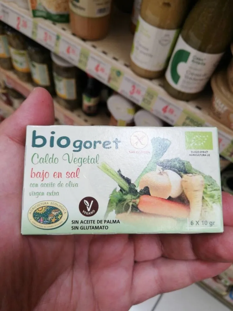 Caldo Vegetal bajo en sal con aceite de oliva virgen extra