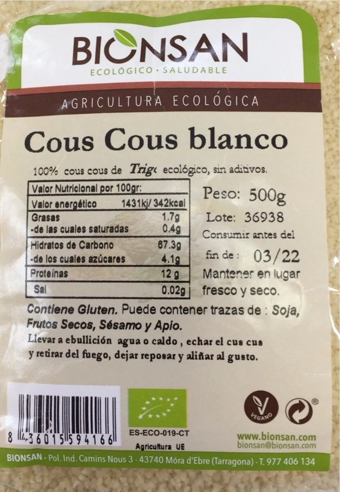 Cous cous blanco