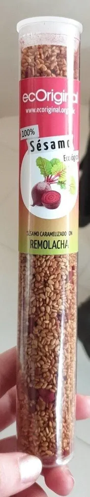 Sésamo caramelizado con remolacha