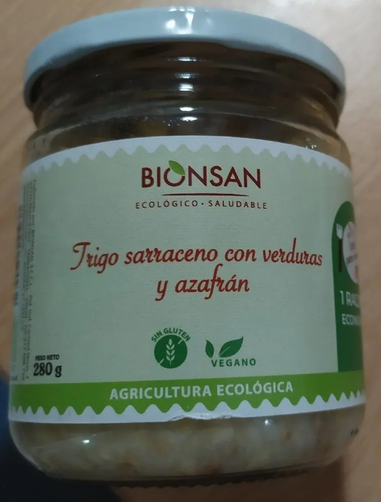 Trigo sarraceno con verduras y azafrán