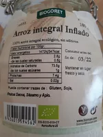 Arroz integral inflado