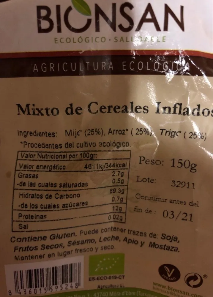 Mixto cereales inflados