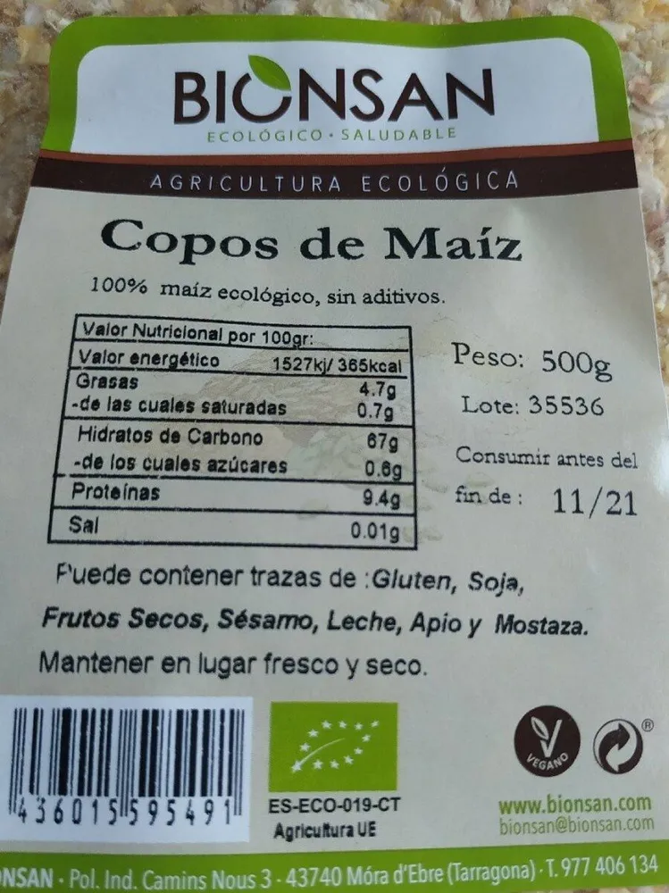 Copos de maíz