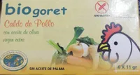 Caldo de pollo con verduras ecológico en cubitos estuche 66 g