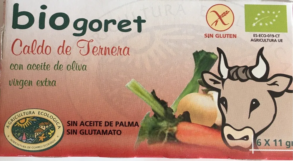 Caldo de carne con verduras ecológico en cubitos estuche 66 g