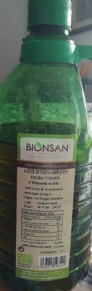 Aceite de oliva bionsan