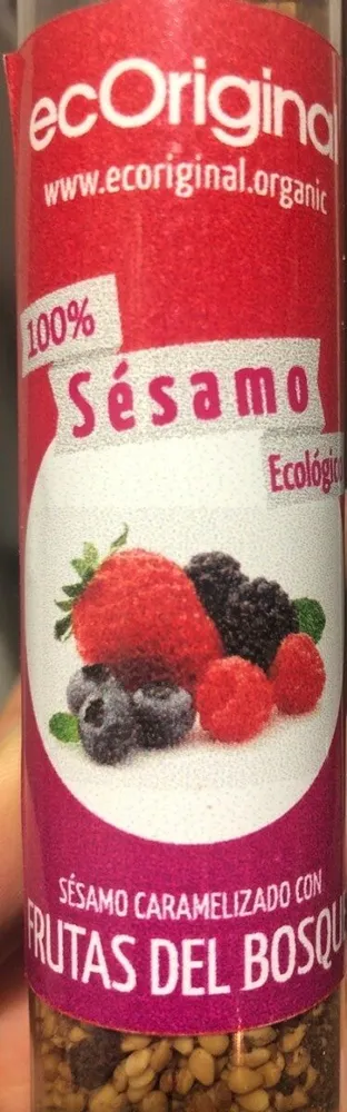 Sesamo caramelizado con frutas del bosque