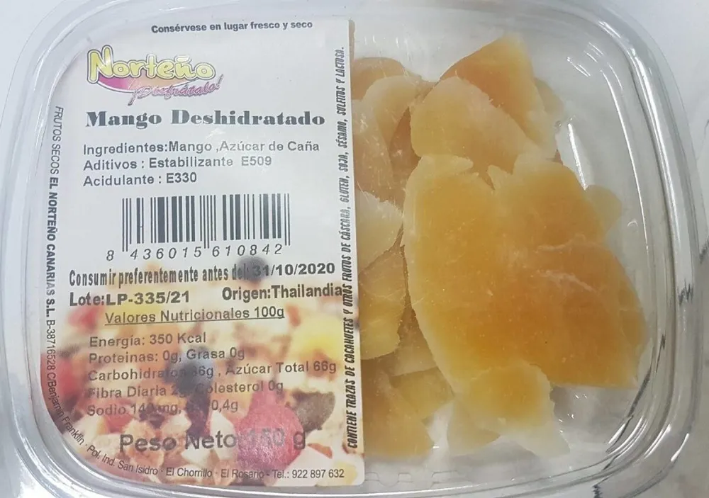 Mango deshidratado