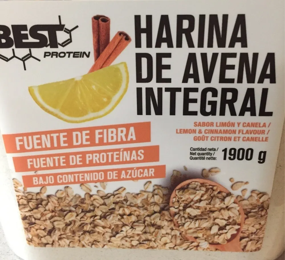 Harina de avena integral