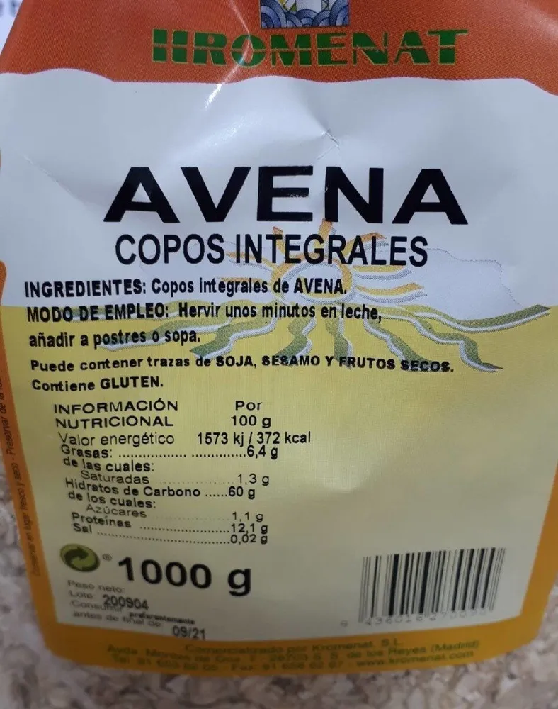 Avena Copos Integrales