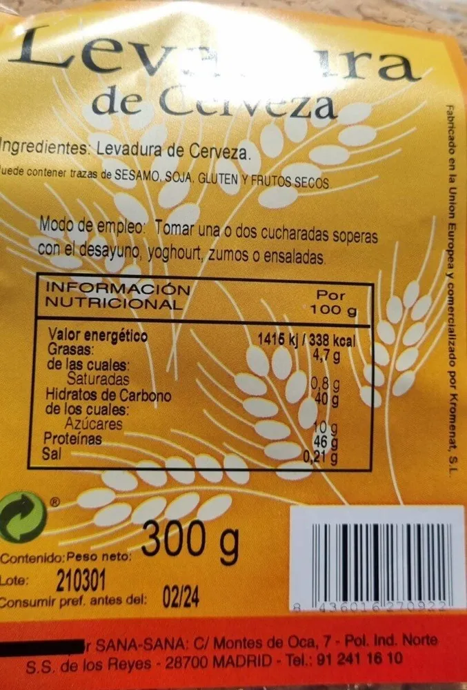 Levadura de cerveza