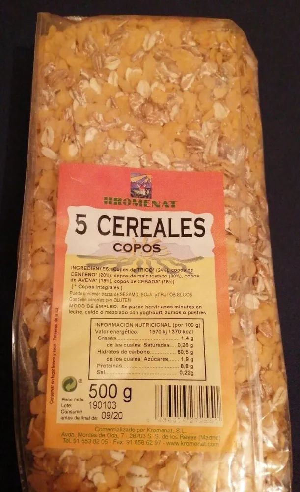 Copos 5 cereales