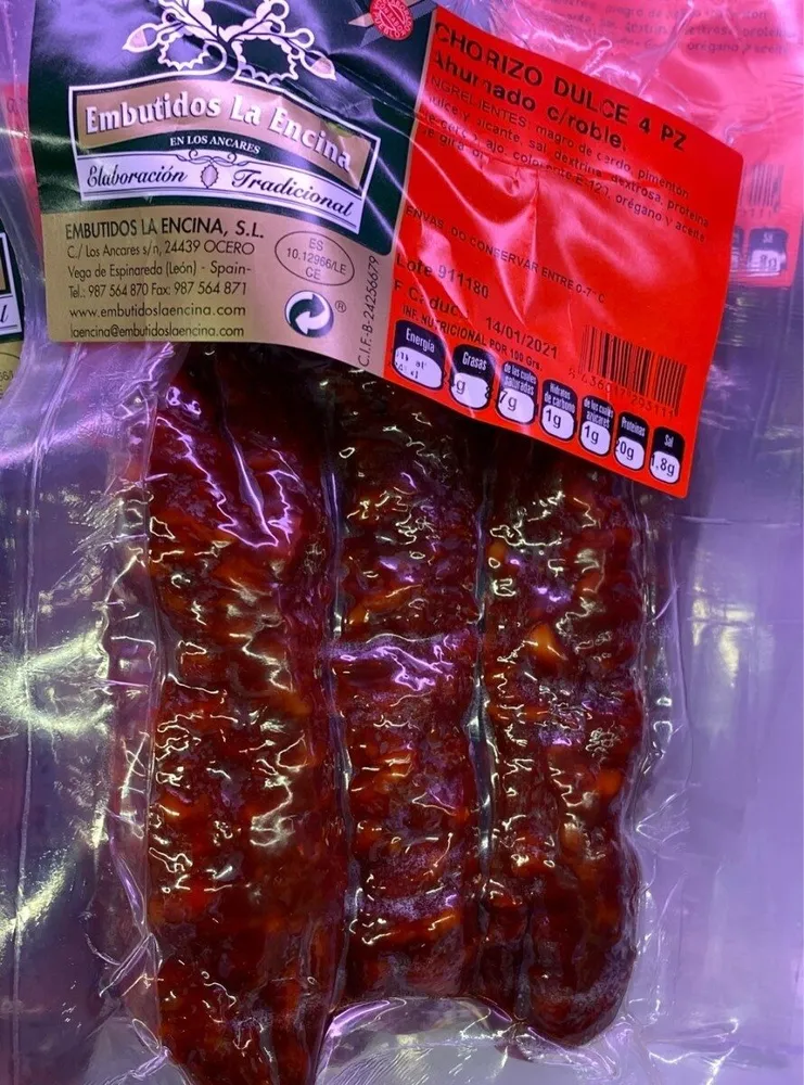 Chorizo dulce