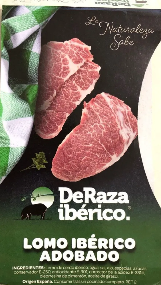 Lomo de cerdo ibérico adobado (filetes)