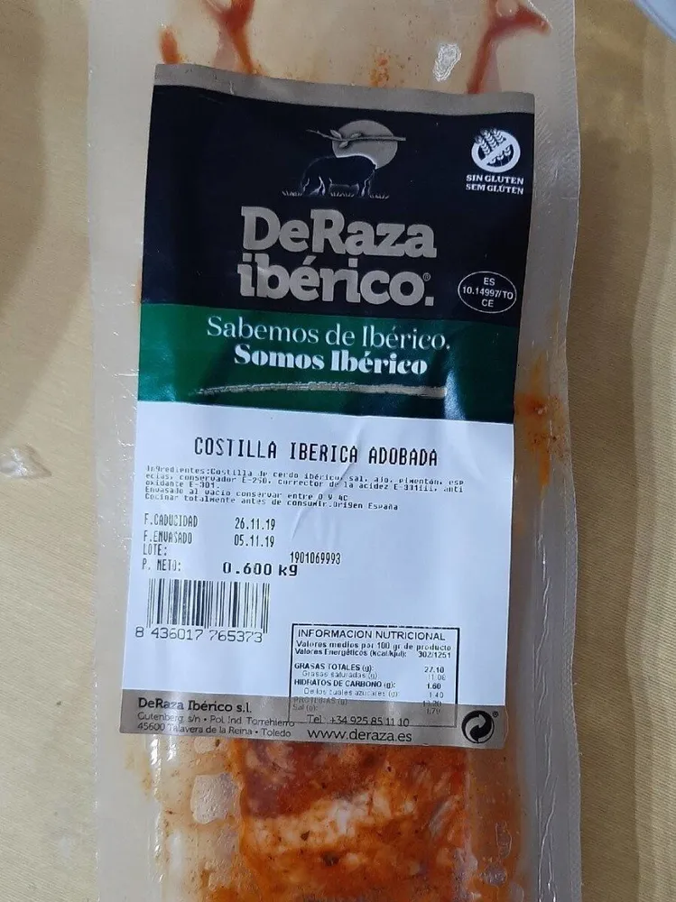 Costilla ibérica adobada