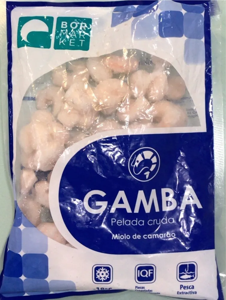 Gamba pelada cruda