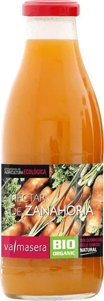 Néctar de zanahoria bio orgánico de agricultura ecológica