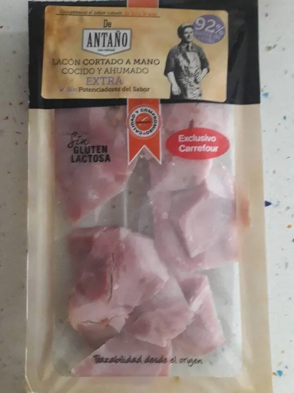 Lacon cortado a mano cocido y ahumado extra