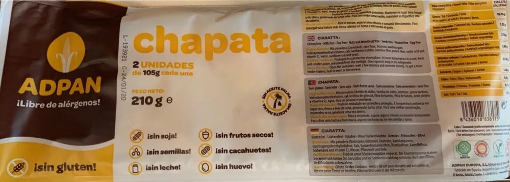 Chapata 2 unidades