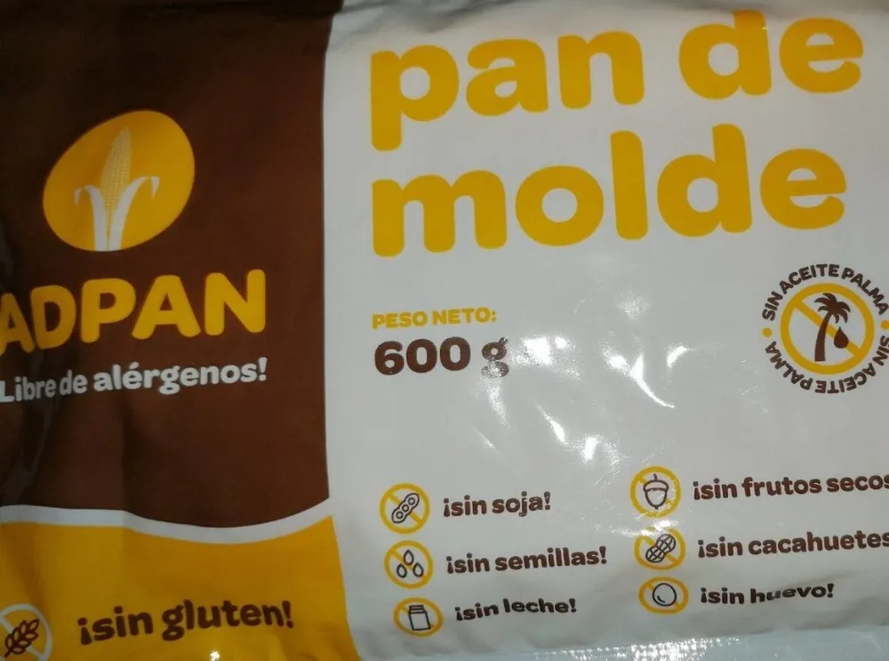 Pan de molde sin gluten
