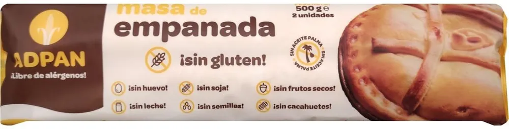 Masa de empanada sin gluten