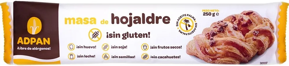 Masa de hojaldre sin gluten