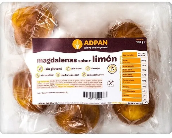 Magdalenas sabor limón