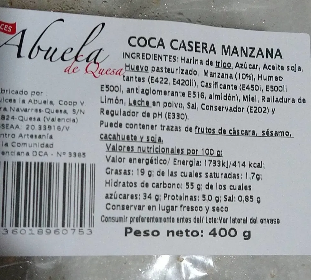 Coca casera manzana