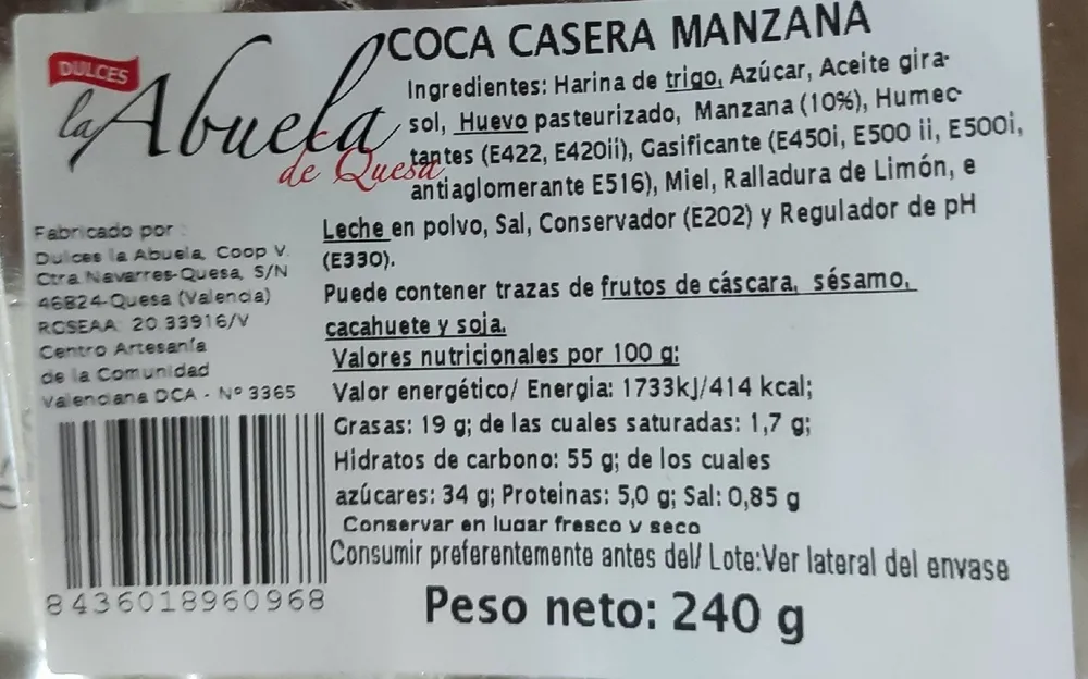 Coca casera manzana