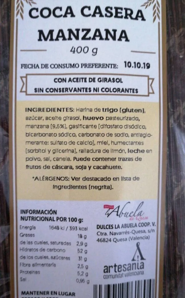 Coca casera manzana