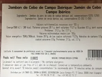 Jambon de cebo de campo iberique pata negra