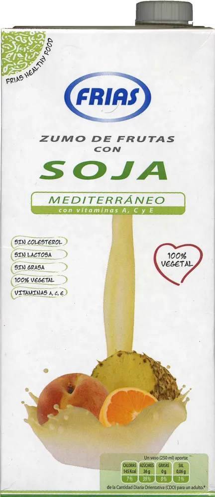Bebida de zumo y soja "Frías" Mediterráneo