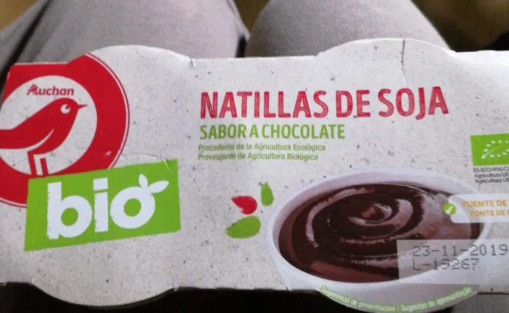Natillas de soja sabor chocolate