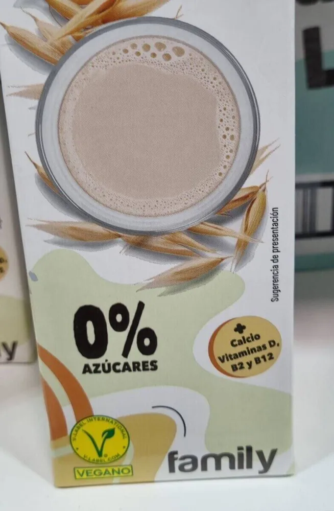Bebida de Avena sin azucares